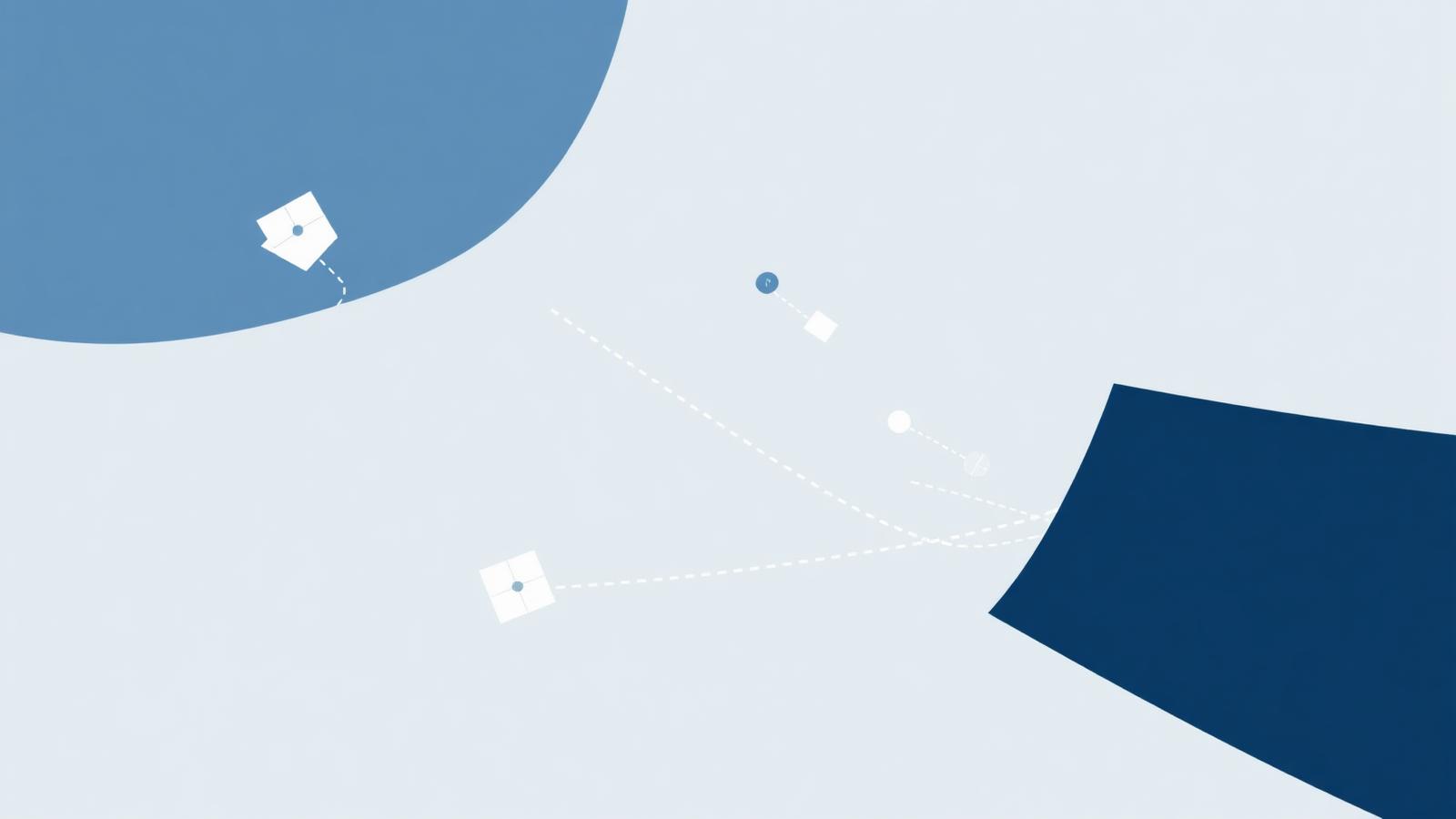 Abstract illustration of leads disconnecting from a pipeline